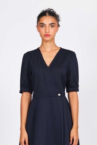 Robe portefeuille - Bleu marine