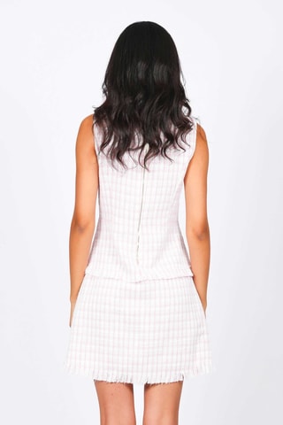 Robe droite en tweed - Rose