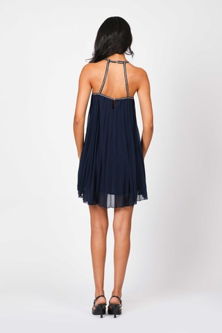 Robe plissée - Bleu marine