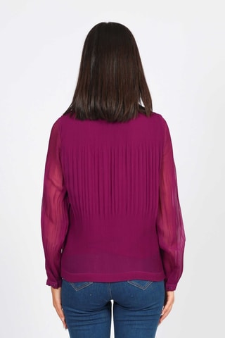 Chemisier plissé - Bordeaux