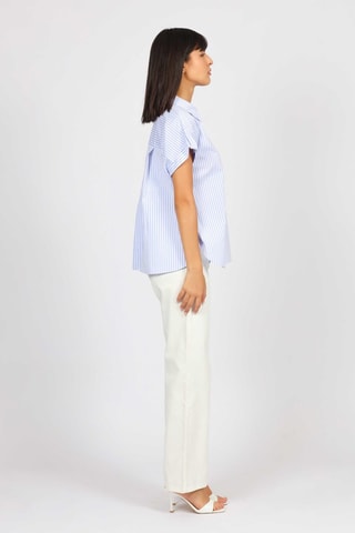 Chemisier - Ciel et blanc