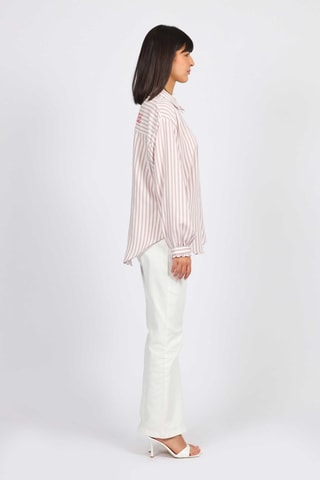 Chemisier - Blanc et violet