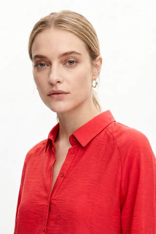 Chemisier oversize - Rouge