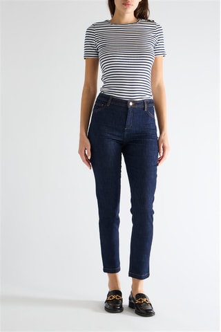 T-shirt - Ecru et bleu marine