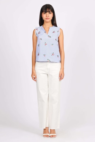 Blouse - Bleu marine et blanc