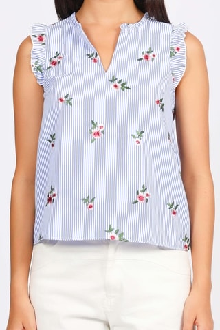 Blouse - Bleu marine et blanc