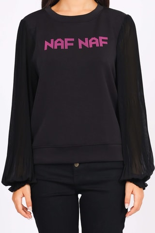 Sweat - Noir et fuchsia 