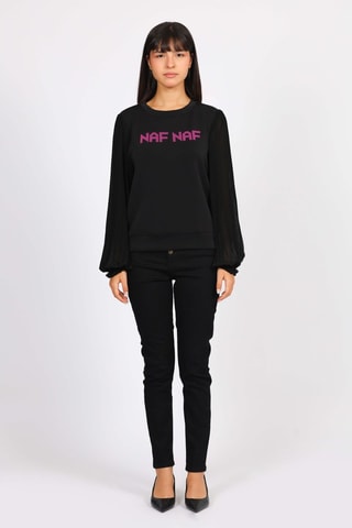 Sweat - Noir et fuchsia 