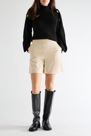 Short taille haute - Ecru