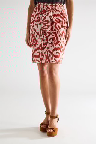 Jupe droite taille haute - Ecru