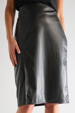 Jupe droite taille haute - Noir