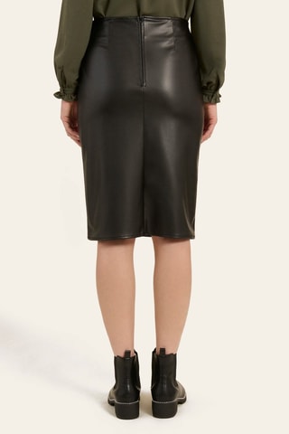 Jupe droite taille haute - Noir