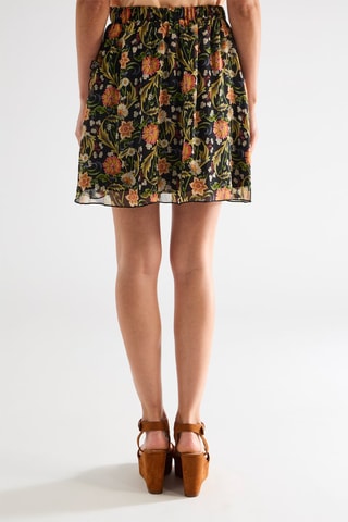 Jupe patineuse taille haute - Noir