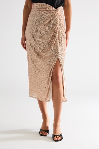 Jupe midi taille haute - Rose