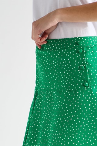 Jupe patineuse taille haute - Vert foncé