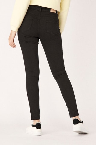 Pantalon slim taille haute Noir