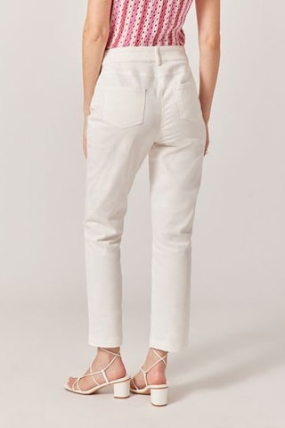 Pantalon droit 7/8 Ecru