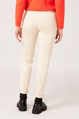 Pantalon slim Ecru