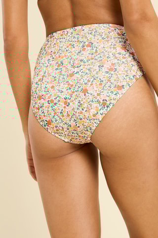 Bas de maillot - Ecru et vert foncé