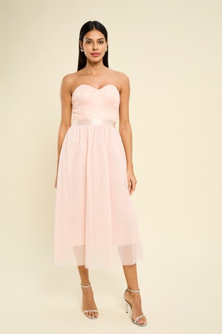 Robe midi - Rose poudré