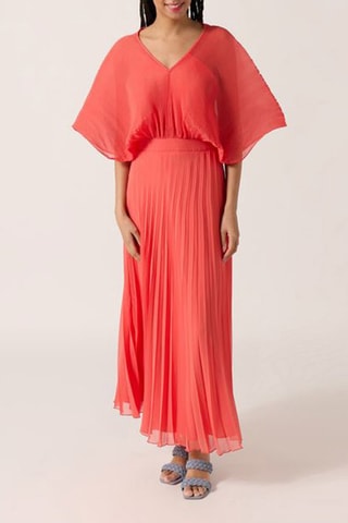 Robe plissée Corail flash