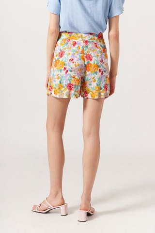 Short taille haute Ecru et jaune