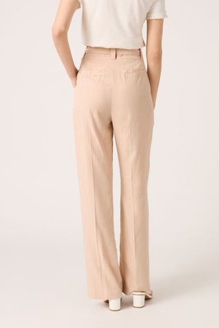 Pantalon droit taille haute Nude