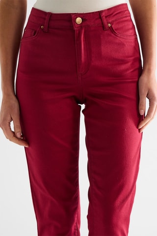 Jean taille haute - Rouge
