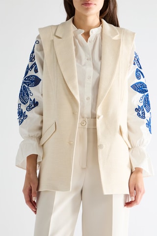 Veste sans manches - Ecru