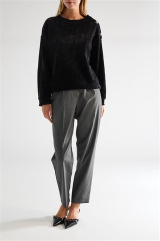 Sweat en velours - Noir