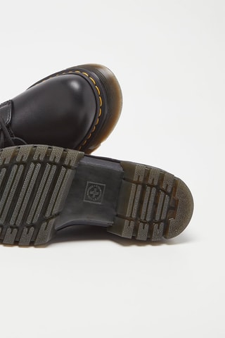 Leren Platform Enkellaarzen Audrick 8 Eye Boot Black Nappa Lux - Zwart