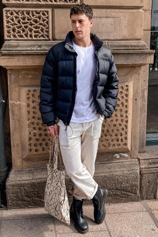 Vegan Leren Enkellaarzen 1460 - Zwart