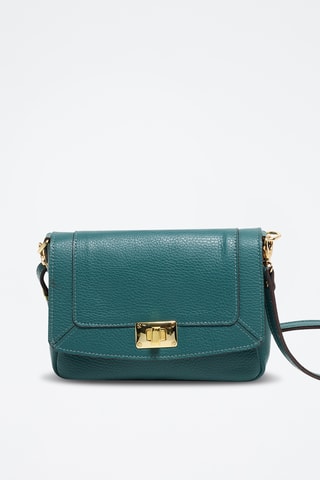 Sac bandoulière en cuir Gaby - Doré et vert