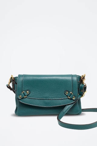 Sac bandoulière en cuir Joe - Doré et vert