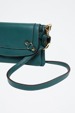 Sac bandoulière en cuir Joe - Doré et vert