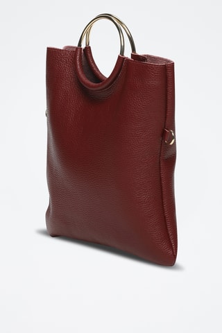 Mala de couro Jany - Bordô