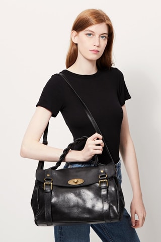 Mala em couro Elysa - Preto