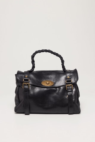 Mala em couro Elysa - Preto