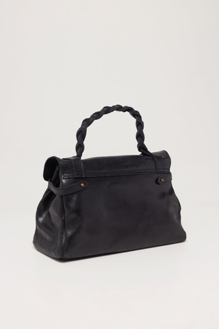 Mala em couro Elysa - Preto