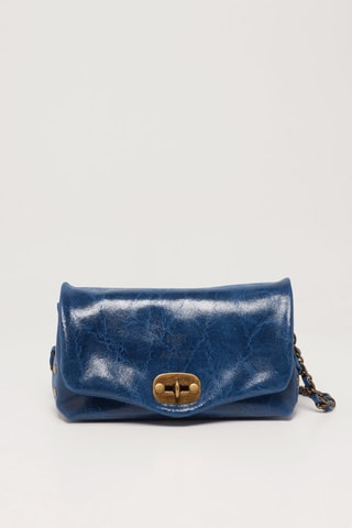 Sac bandoulière en cuir Hero - Bleu marine