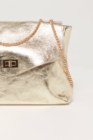 Sac bandoulière en cuir Maku - Doré