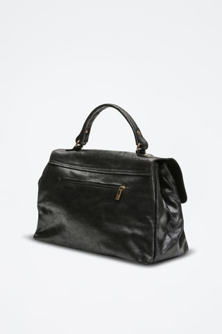 Mala de couro Tina - Preto