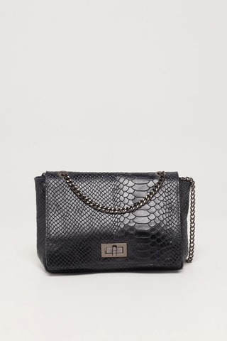 Sac bandoulière en cuir Tatou - Noir