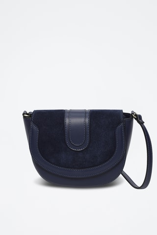 Sac bandoulière en cuir de vachette Gwen - Bleu