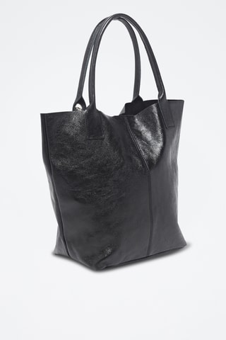 Sac porté épaule en cuir Yana - Noir