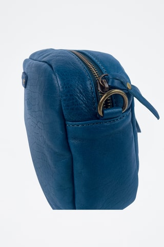 Sac bandoulière en cuir Maelys - Bleu