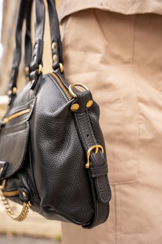 Mala de couro Mini Odelia - Preto