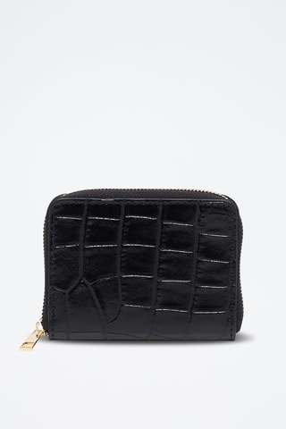 Compagnon en cuir Mini Waly - Noir