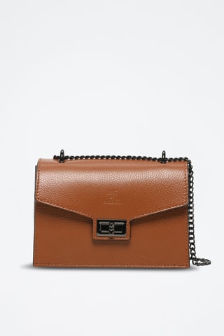 Sac bandoulière en cuir Maegan - Camel