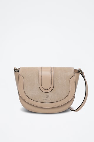 Sac bandoulière en cuir de vachette  Gwen - Nude